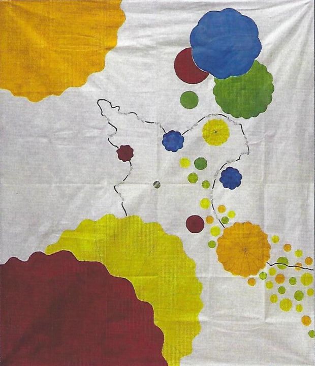 Peinture intitulée "Art en ciel" par Sylvie Guinand (Blanche G.), Œuvre d'art originale, Acrylique