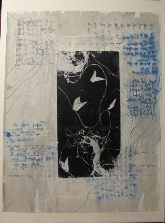 Peinture intitulée "Rencontre 1" par Sylvie Guinand (Blanche G.), Œuvre d'art originale, Huile