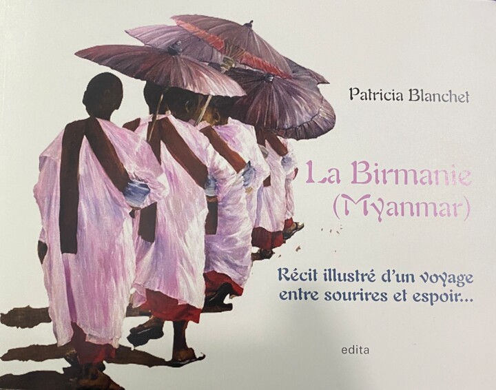 Drawing titled "Birmanie  Récit ill…" by Patricia Blanchet-Olivier, Original Artwork, Watercolor