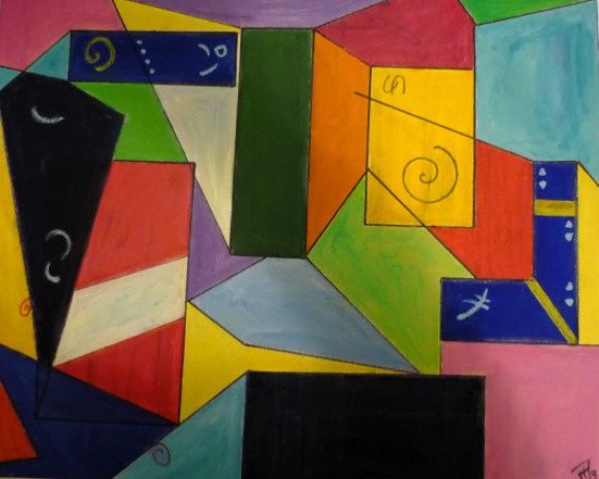 Painting titled "COMPOSIZIONE DI COL…" by Mtb, Original Artwork