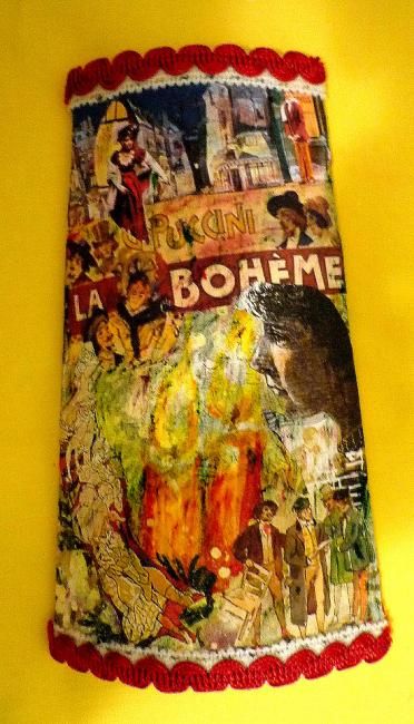 Collages intitulée "PUCCINI - LA BOHEME" par Mtb, Œuvre d'art originale