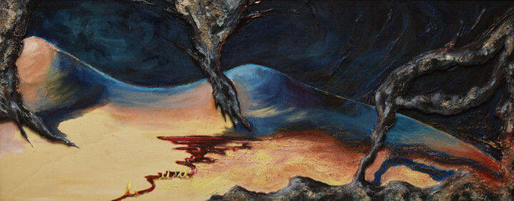 Peinture intitulée "Déluge interne 4" par Blandine Granier, Œuvre d'art originale, Acrylique