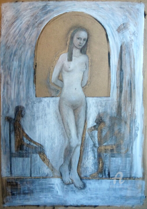 Peinture intitulée "Couvent-II" par Blandine Sanchis, Œuvre d'art originale, Huile Monté sur Aluminium