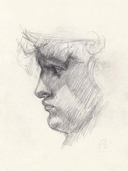 Zeichnungen mit dem Titel "Dessin d'après Rodin" von Blandine Sanchis, Original-Kunstwerk, Graphit