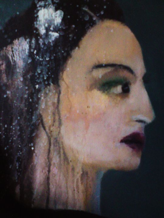 Картина под названием "portret-acryl-op-do…" - Blanka De Bruyne, Подлинное произведение искусства