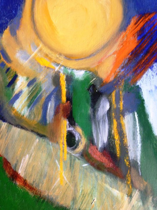 Painting titled "music-notes-in-land…" by Blanka De Bruyne, Original Art,