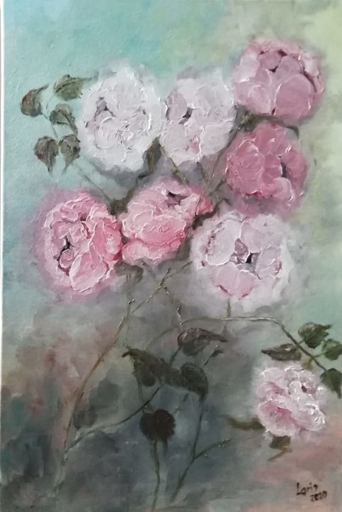 Painting titled "Pink dreams" by Laris, Original Art, Oil