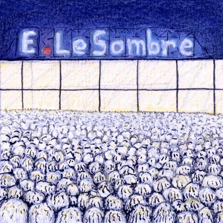 Drawing titled "E. LE SOMBRE" by Bruno Laxague, Original Artwork, Ink