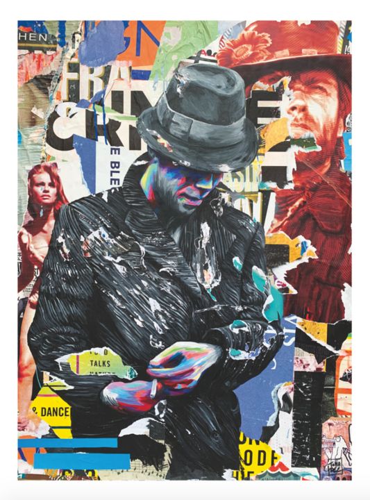 Gravures & estampes intitulée "Tom Waits" par Blink Art Store, Œuvre d'art originale, Lithographie