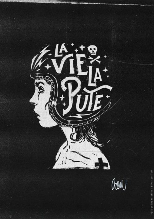 Obrazy i ryciny zatytułowany „GIVETOGOD - La vie…” autorstwa Blink Art Store, Oryginalna praca, Litografia