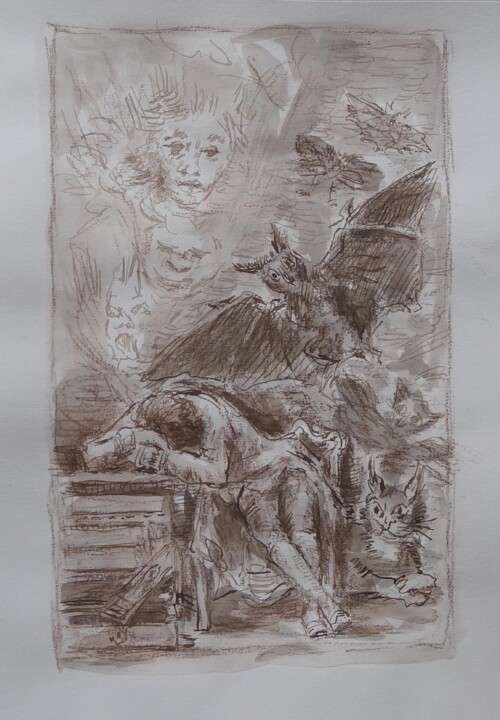 Рисунок под названием "Le Sommeil de la Ra…" - Blinov Igor, Подлинное произведение искусства, Пастель