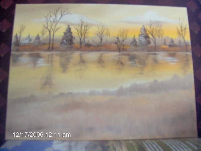 Painting titled "Fall Morning" by Brent Little, Original Artwork