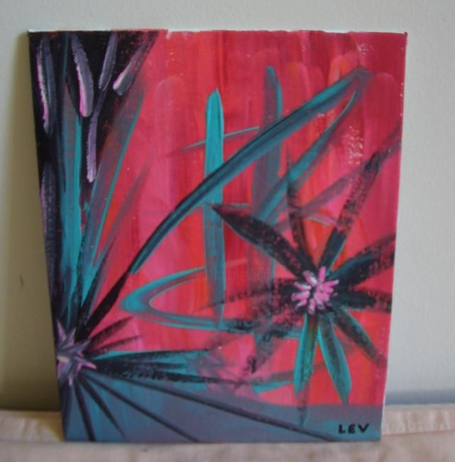 Painting titled "Marz Starz" by Laura Vaczek, Original Artwork, Oil