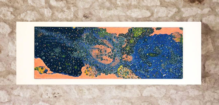 Malerei mit dem Titel "Univers" von Christopher Laurent-Blondel, Original-Kunstwerk, Acryl