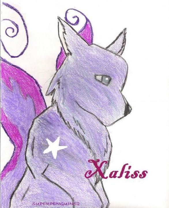 Drawing titled "Xaliss" by Super Penguin, Original Artwork