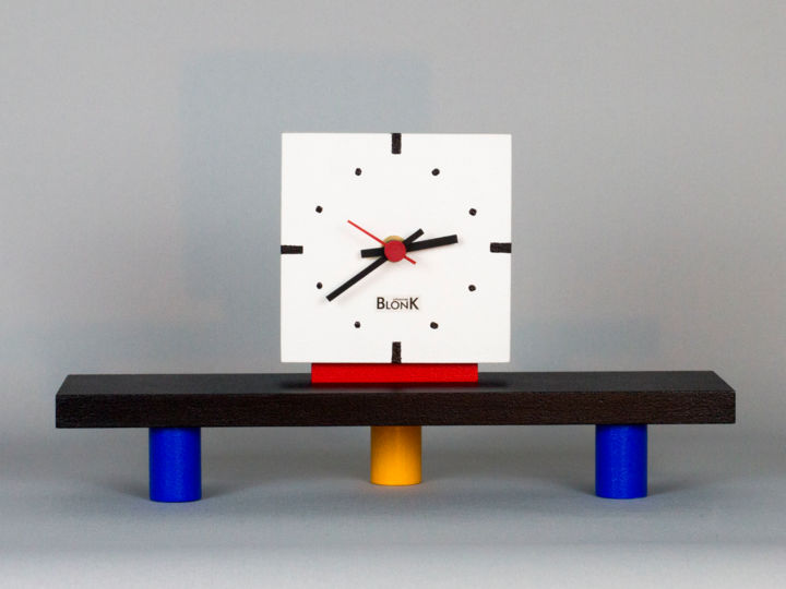 Design intitolato "BlonK ClocK H2" da Johannes Blonk, Opera d'arte originale, Mobili