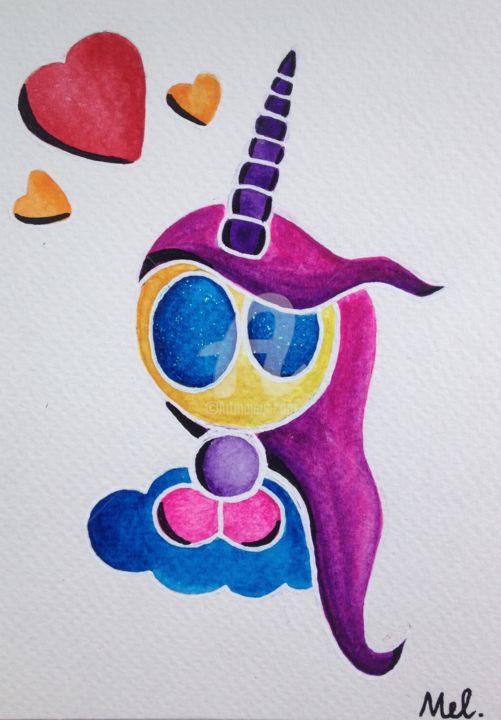 Dessin intitulée "Odd local, Little U…" par Bloodie Mary, Œuvre d'art originale, Autre