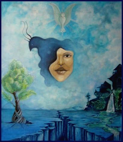 Peinture intitulée "NATURAL MYSTIK" par Blue-Bird, Œuvre d'art originale
