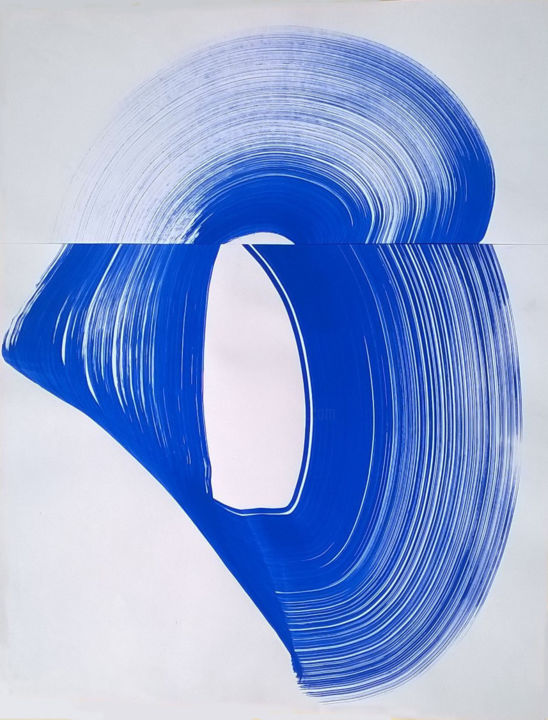 Painting titled "blue/2" by Bluebirdpaint, Original Artwork, Acrylic