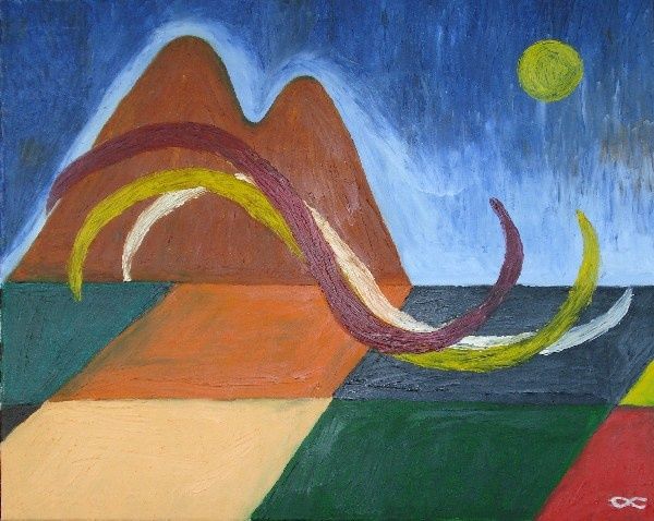 Malerei mit dem Titel "Angelwind" von Arman Ortega, Original-Kunstwerk, Öl