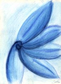 Schilderij getiteld "001_fleur.jpg" door Blue Cox, Origineel Kunstwerk