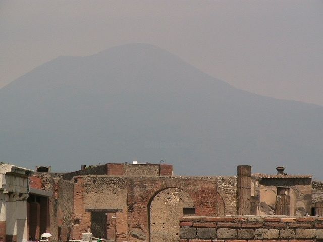 Photography titled "Pompei with Mt. Ves…" by Bluevespa, Original Artwork