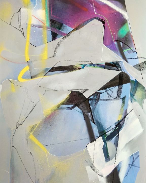 Malarstwo zatytułowany „UNTITLED” autorstwa Bluxe, Oryginalna praca, Akryl
