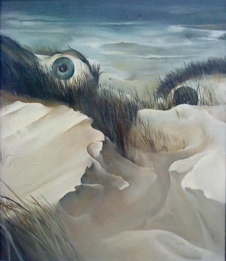 Painting titled "DUNES" by Beata Sikorska-Łabęcka, Original Artwork, Oil