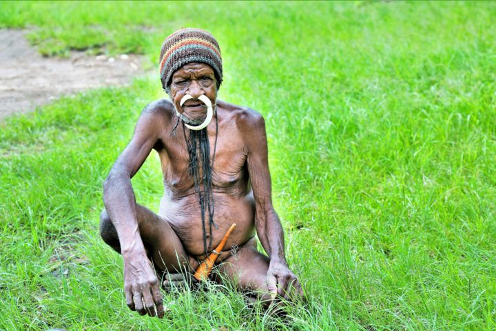 Photography titled "Papuan. New Guinea.…" by Boris Davidovich, Original Artwork