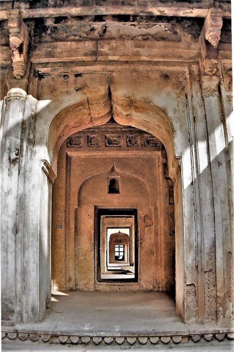 Photography titled "Hallway with Window…" by Boris Davidovich, Original Artwork, Digital Photography