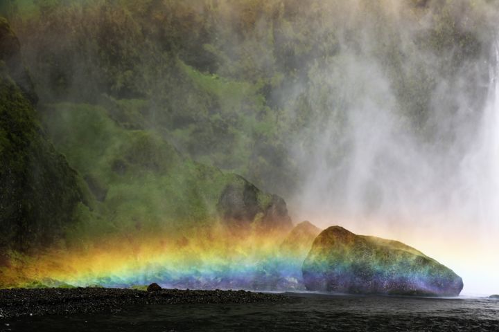 Фотография под названием "Waterfall. Iceland" - Boris Davidovich, Подлинное произведение искусства, Цифровая фотография