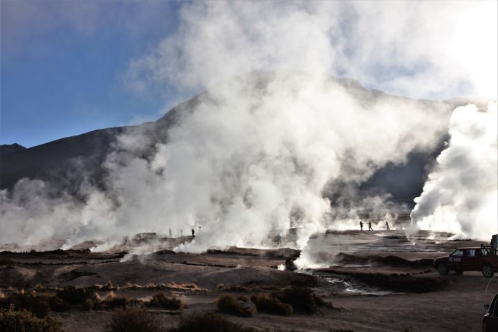 Photography titled "The Geysers El Tati…" by Boris Davidovich, Original Artwork, Digital Photography