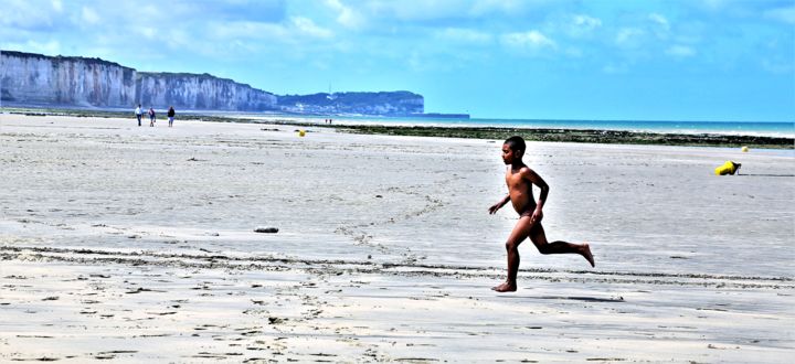 Photography titled "Running boy. Norman…" by Boris Davidovich, Original Artwork