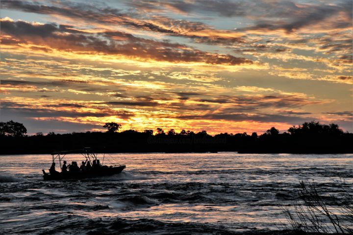 Photography titled "Sunset. Zambezi Riv…" by Boris Davidovich, Original Artwork