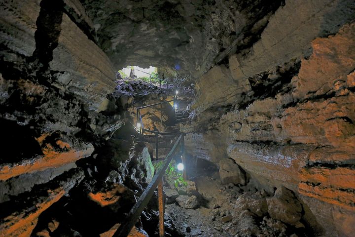 Photography titled "The Lava tunnels. G…" by Boris Davidovich, Original Artwork, Digital Photography