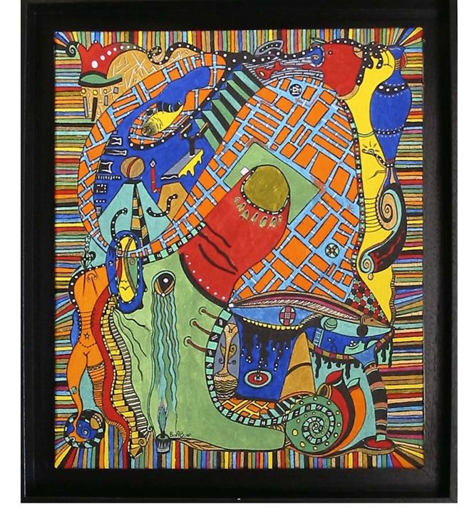 Painting titled "N°634" by Artiste Peintre Walyd Boab, Original Artwork