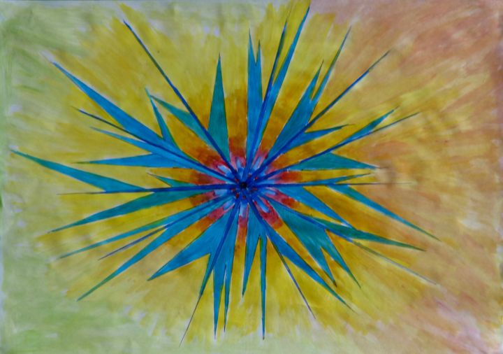 Peinture intitulée "Explosion initiale" par Jean Barace, Œuvre d'art originale