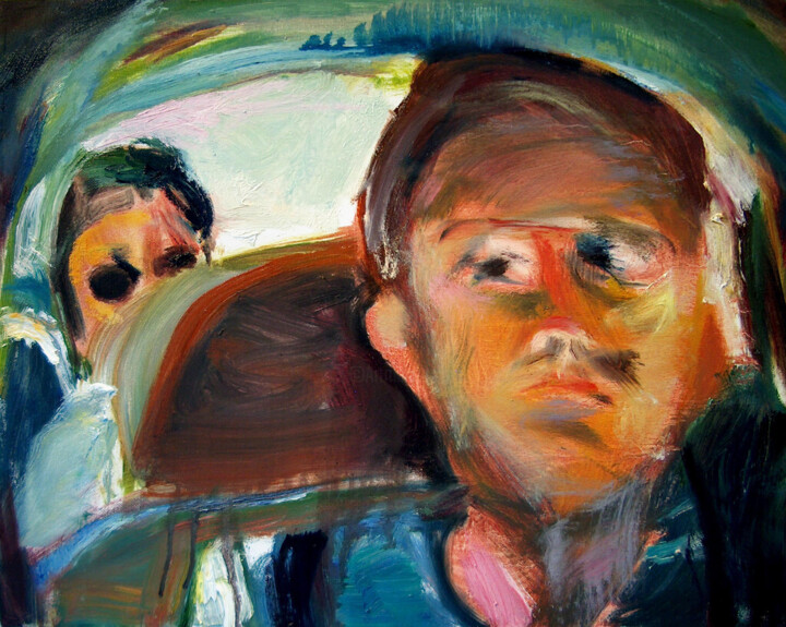 Pittura intitolato "sn8 BACKSEAT DRIVER" da Bob Dornberg, Opera d'arte originale