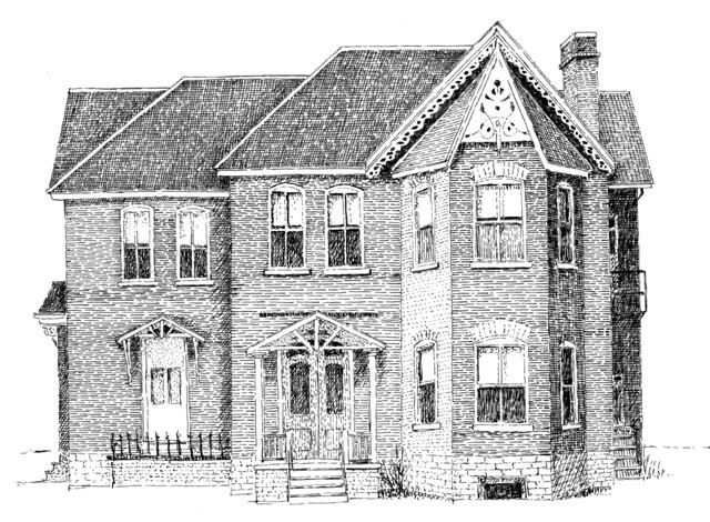 Zeichnungen mit dem Titel "House on St Lawrenc…" von Bob Hudson, Original-Kunstwerk