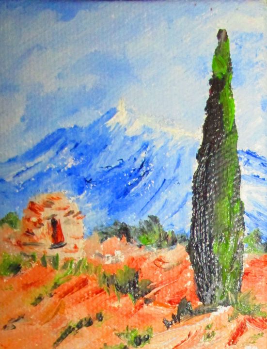 Peinture intitulée "Provence" par Roberto Urbano, Œuvre d'art originale, Huile