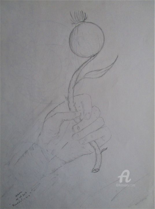 Drawing titled "Surréalisme" by Roberto Urbano, Original Artwork, Pencil