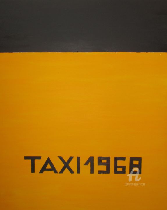 Peinture intitulée "TAXI 1968" par Roberto Urbano, Œuvre d'art originale, Acrylique