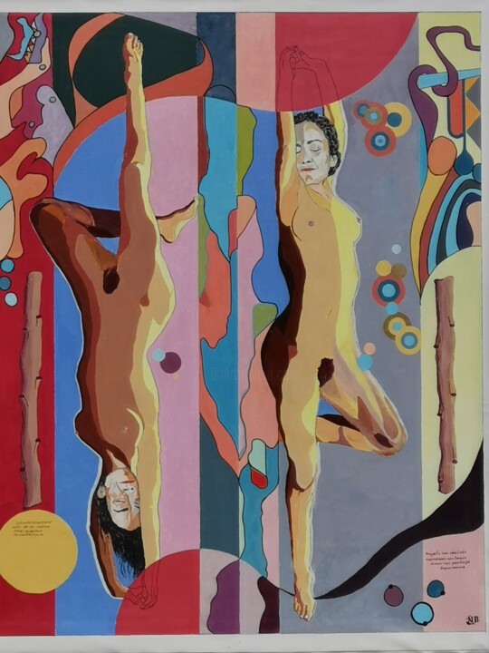 Peinture intitulée "Le Pendu" par Bob Mazurel, Œuvre d'art originale, Acrylique