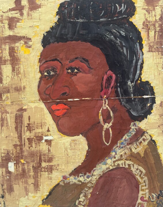 Картина под названием "Woman" - Bob Usoroh, Подлинное произведение искусства, Масло