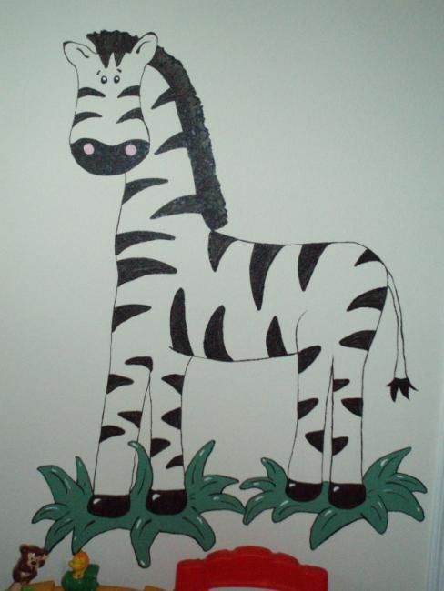 Painting titled "Zebra" by Bobbie, Original Art,