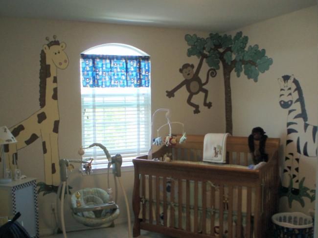 Painting titled "Giraffe, Monkey in…" by Bobbie, Original Art,