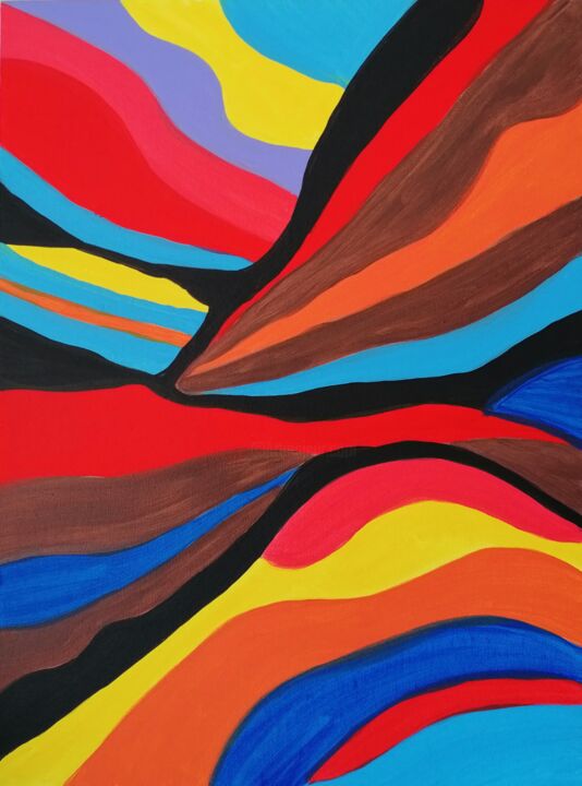 Malarstwo zatytułowany „Colour's of Planet” autorstwa Bobby, Oryginalna praca, Akryl