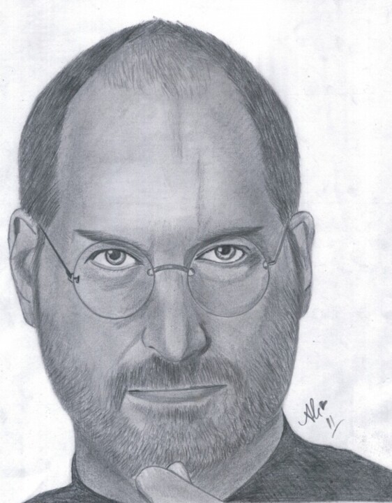 Drawing titled "Steve Jobs" by Bobby Dar, Original Artwork