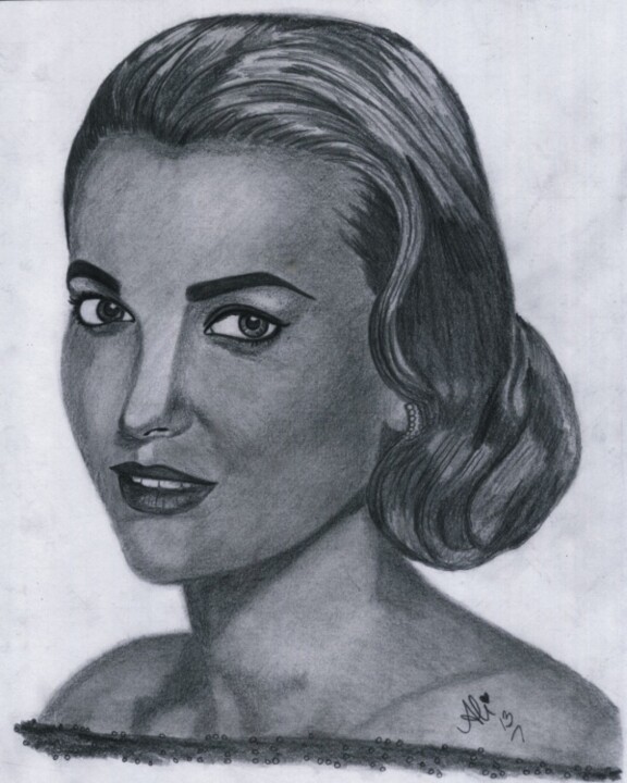 Painting titled "Grace Kelly" by Bobby Dar, Original Artwork, Oil