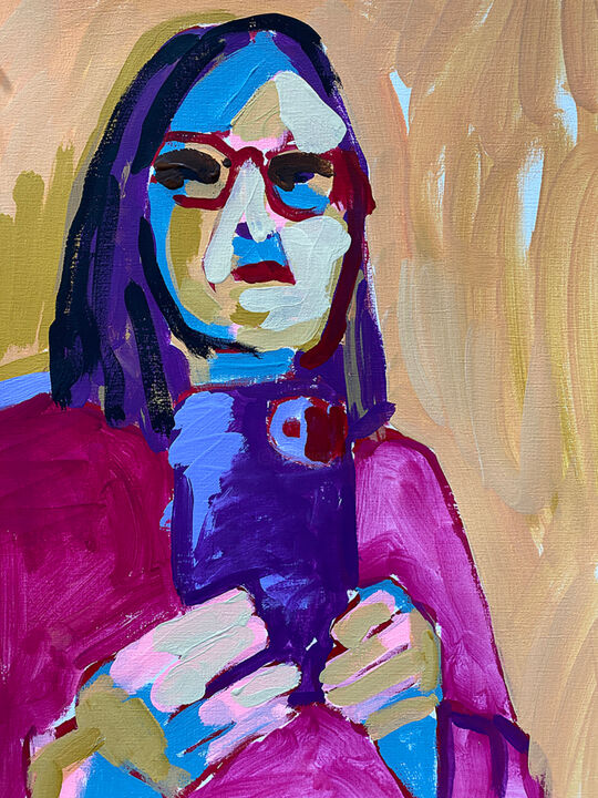 Картина под названием "Self Portrait" - Bobbye Cochran, Подлинное произведение искусства, Акрил